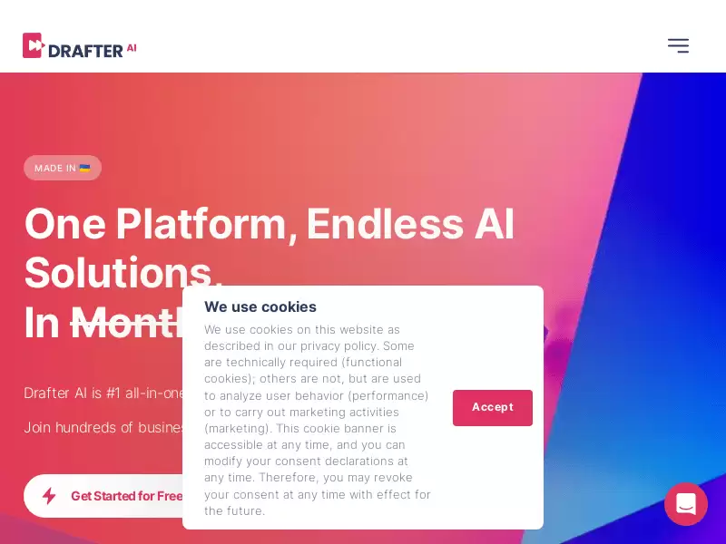 Drafter AI : 自动化90%的商业操作，无需开发人员或机器学习工程师
