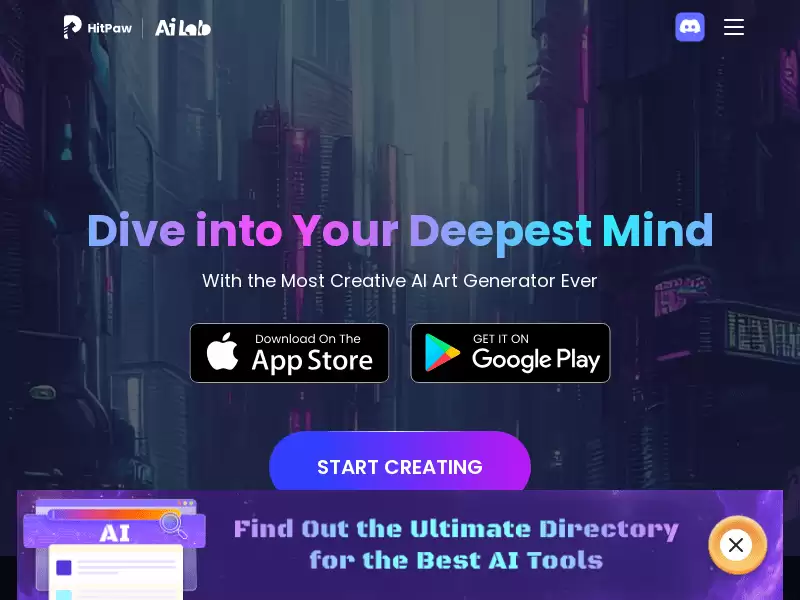HitPaw AI Art Generator : 最创意的AI艺术生成器，激发你的想象力