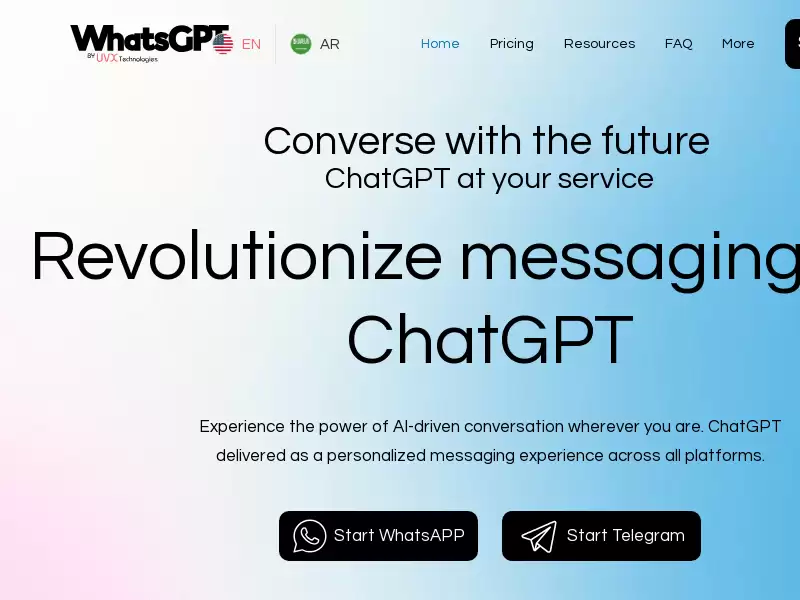 WhatsGPT : 发现下一代AI体验,集成到您喜爱的通讯应用中
