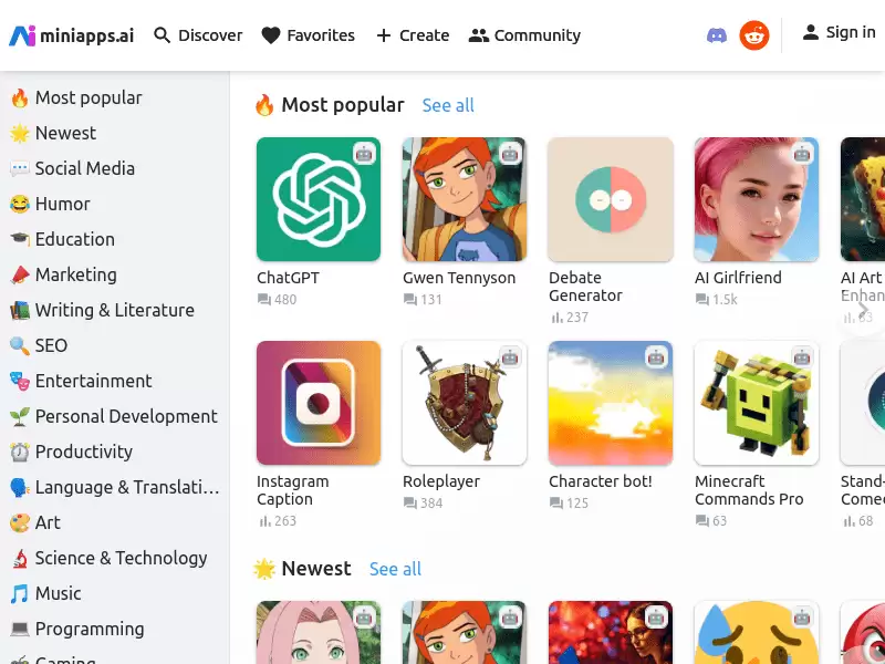 Miniapps.ai : AI驱动的ChatGPT小应用