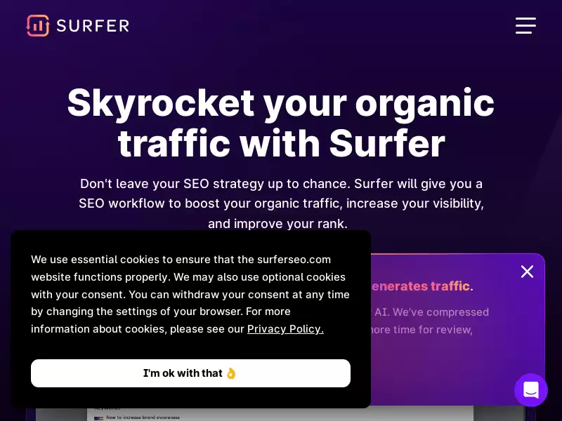 SurferSEO : 研究、审核、撰写、优化和生成SEO优化文章的工具