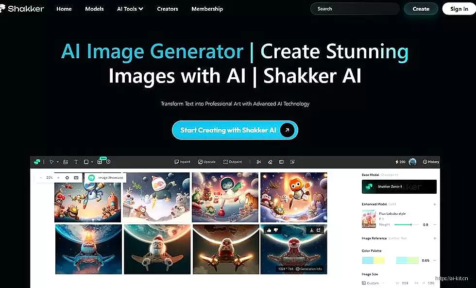 Shakker AI-开启无限创意的AI图像生成之旅