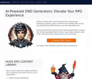 LitRPG Adventures-开启AI驱动的桌面RPG之旅