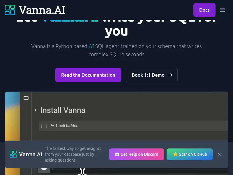 Vanna AI : Vanna: 用AI快速生成SQL的Python包