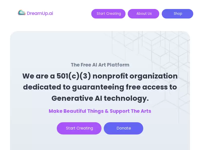 Dreamup : 非盈利稳定传播平台