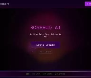Rosebud AI-零编码开启游戏与网站创作之旅