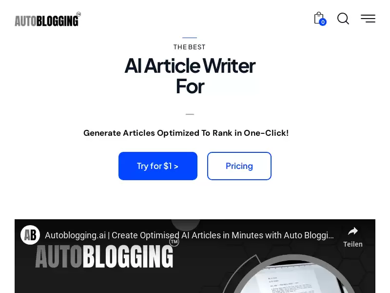 Autoblogging.ai : 一键生成优化排名的文章