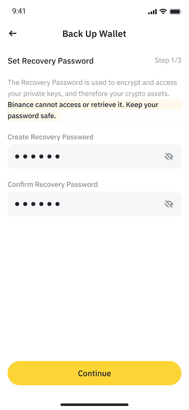 如何备份币安wallet?