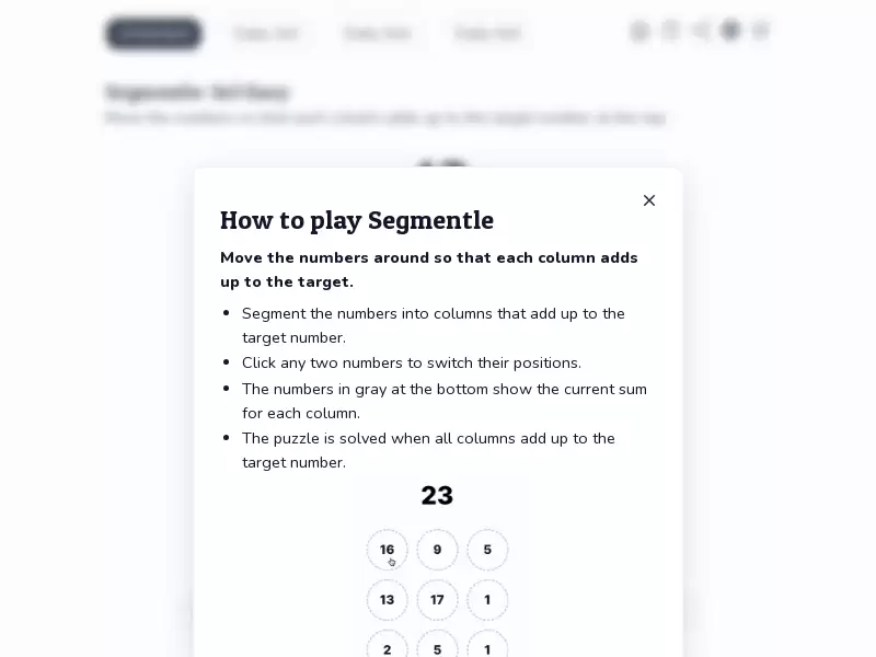 Segmentle : 每日数字游戏