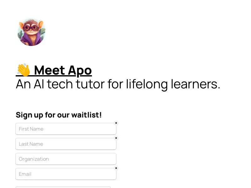 Apo AI : 辅助老年学习科技的人工智能助手