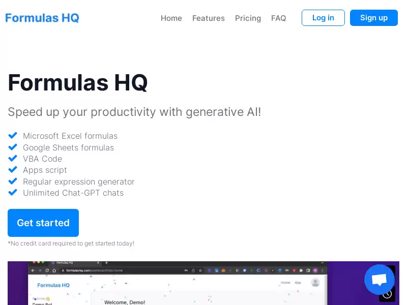 Formulas HQ : 最准确的Excel公式/Google Sheets公式生成AI