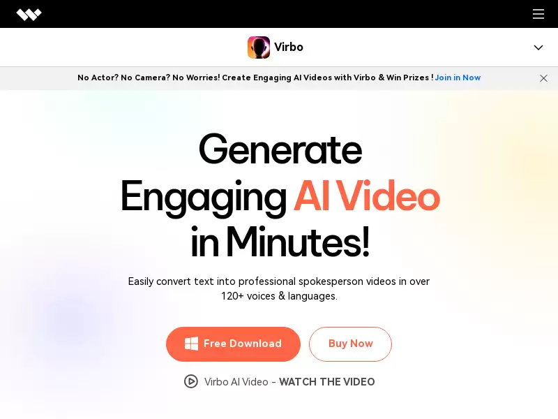 Wondershare Virbo : AI视频生成工具