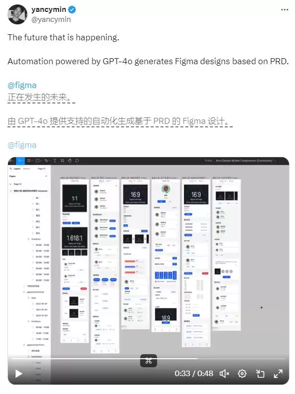 现在可以用GPT-4O 自动生成 Figma 设计稿了