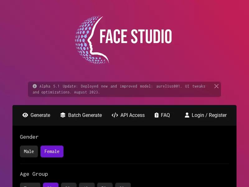 Face Studio : 使用AI生成逼真的人脸照片