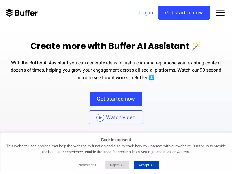 Buffer : 社交媒体AI助手，快速创建内容