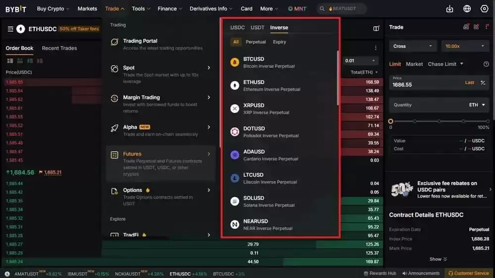 Bybit期货合约(Bybit Futures)评论: 费用、Leverage与国家限制