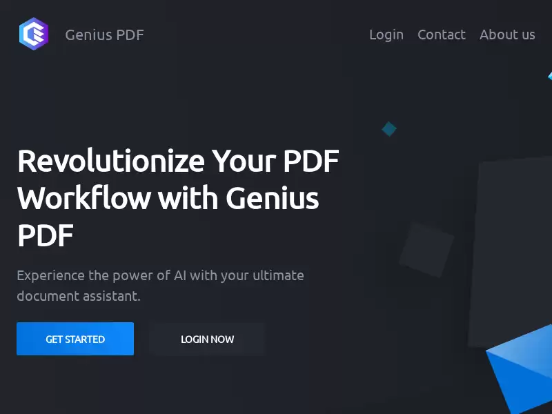 Genius PDF : AI助手，提高PDF工作效率