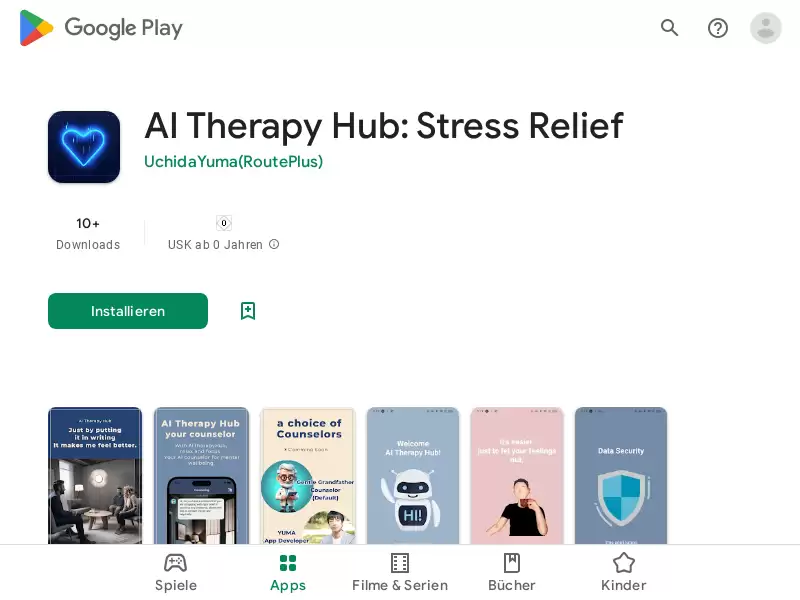 AI Therapy Hub - Your Counselor : AI治疗中心：缓解压力