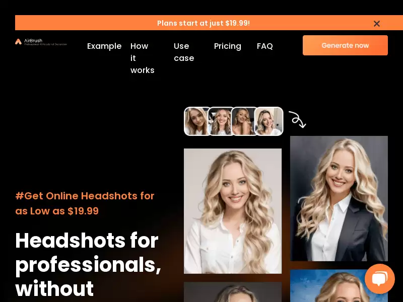 AIHeadshots : 一键生成职业头像，专业AI摄影工作室