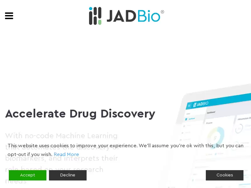 JADBio : 自动化生物标志物发现与解释