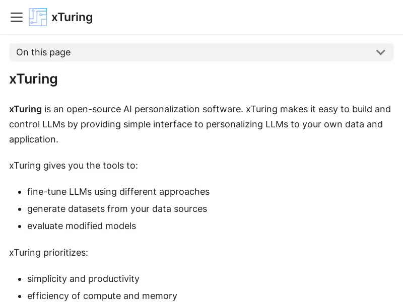 Xturing : 构建和控制你自己的LLMs