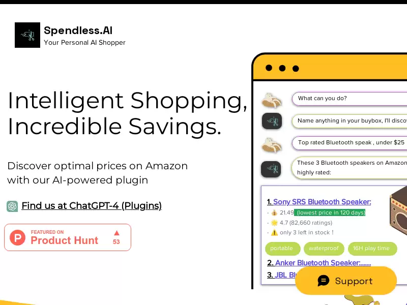 Spendless.ai : 你的个人AI购物助手，节省时间和金钱