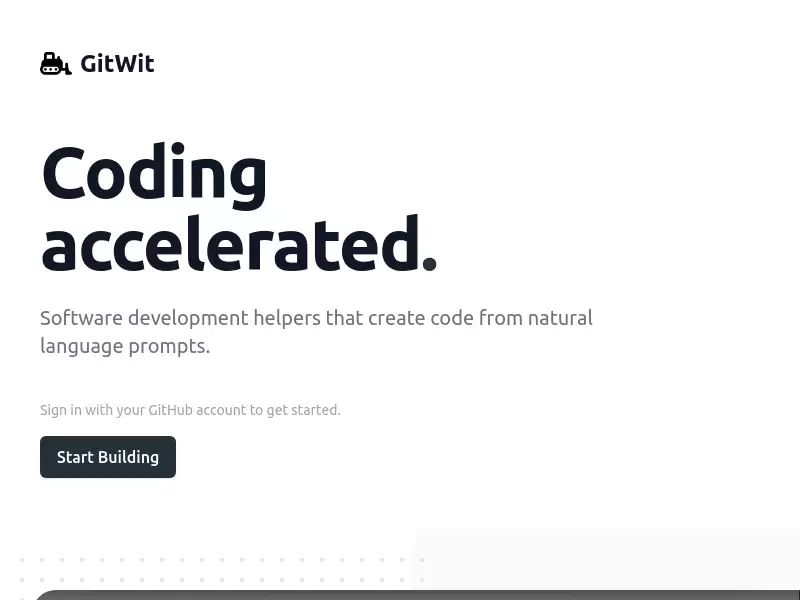 Gitwit : 软件开发加速