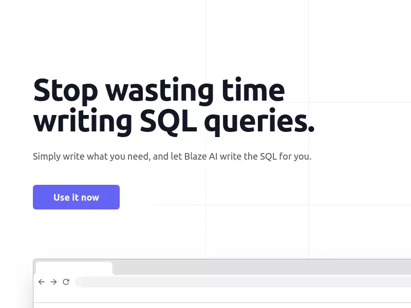 Blaze SQL : 产品一句话介绍限制40个字符以内
