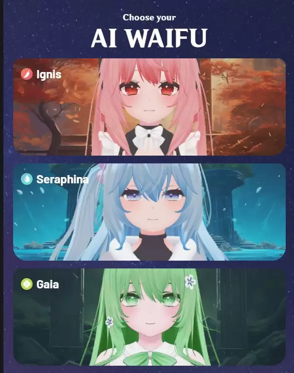 AI Waifu登录界面