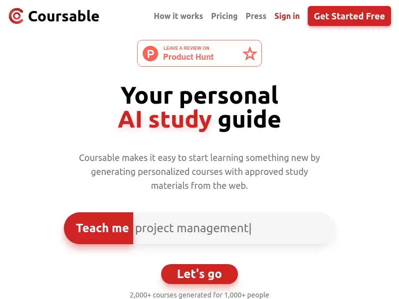 Coursable : 个人AI学习导航