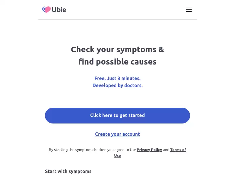 Ubie : Ubie症状检查器