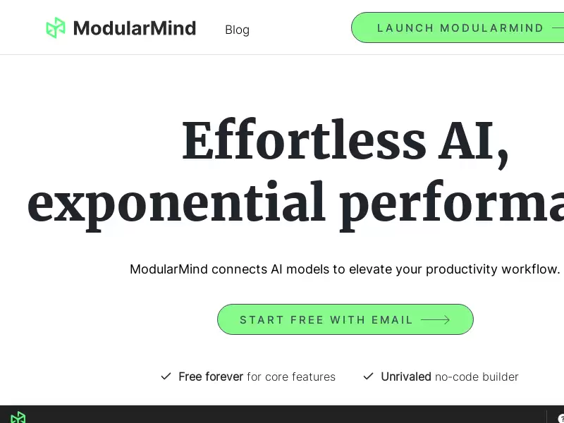ModularMind : 无代码AI构建器,AI不是魔法,而是ModularMind。