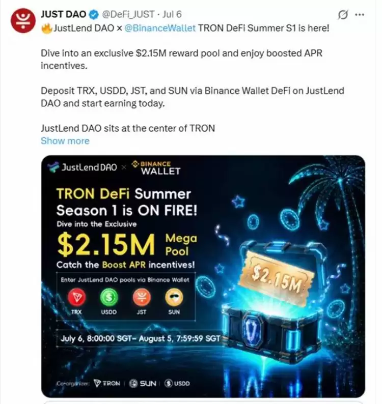 JST第四次回购销毁金额创历史新高,本轮销毁超3.55亿枚,JustLend DAO收益持续夯实通缩价值
