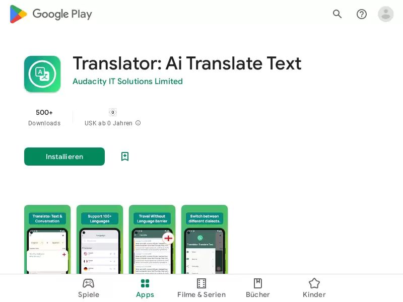 Translator : 所有语言：文字、语音或输入以翻译并打破语言障碍