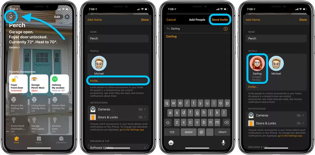 如何在 iPhone 或 iPad 上共享 HomeKit 访问？