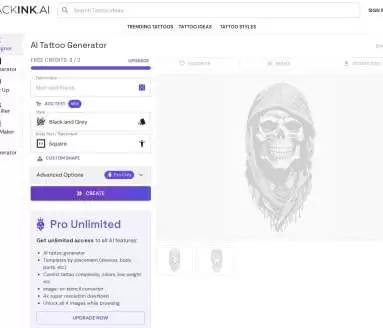 Blackink AI纹身生成，秒速打造专属纹身