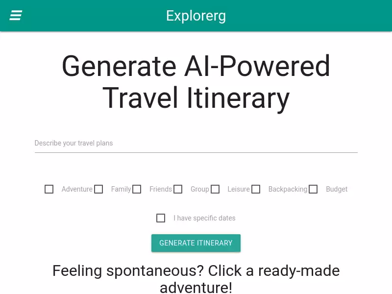 Explorerg - Discover, Plan Your Journeys : 发现新旅程，规划行程，探索世界