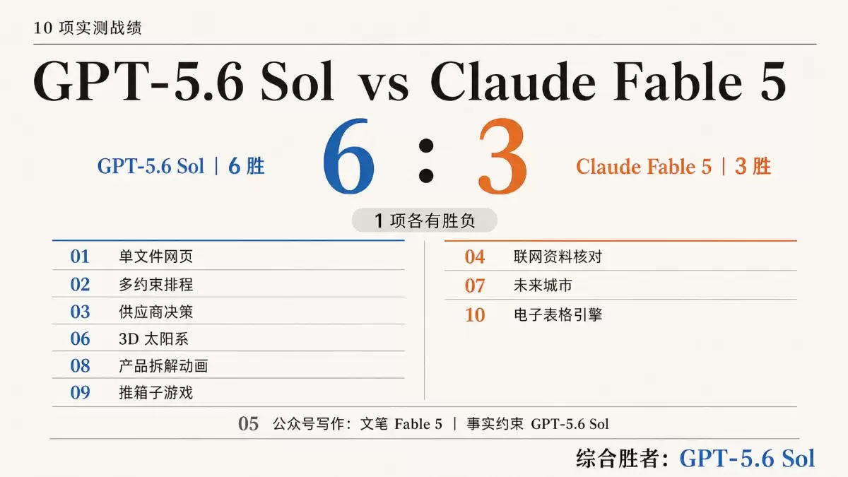 Claude Fable 5 对比 GPT 5.6 Sol – 全方位评测