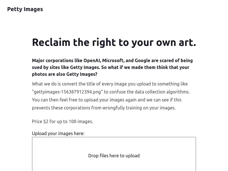Petty Images : Reclaim the right to your own art