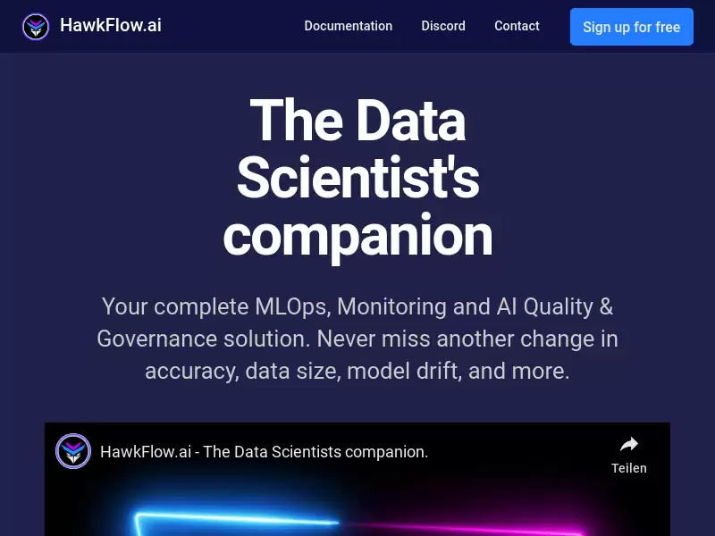 HawkFlow.ai : 您的完整MLOps、监控和AI质量与治理解决方案。