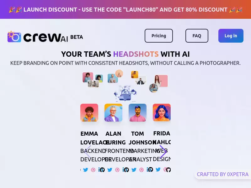 Crew AI : 保持团队形象统一的AI头像生成工具