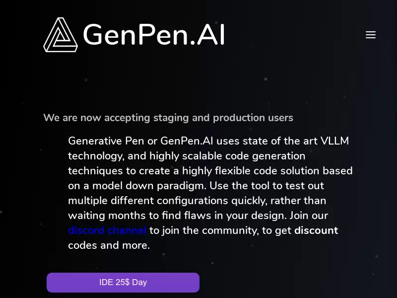 GenPen AI : 大规模聚合AI和Open API的代码生成工具