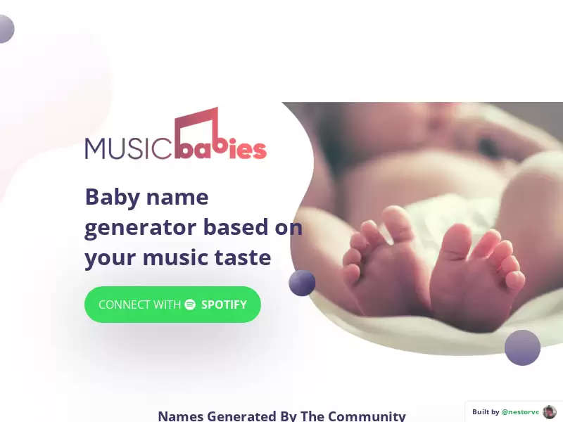 MusicBabies.app : 基于您的音乐喜好生成宝宝姓名