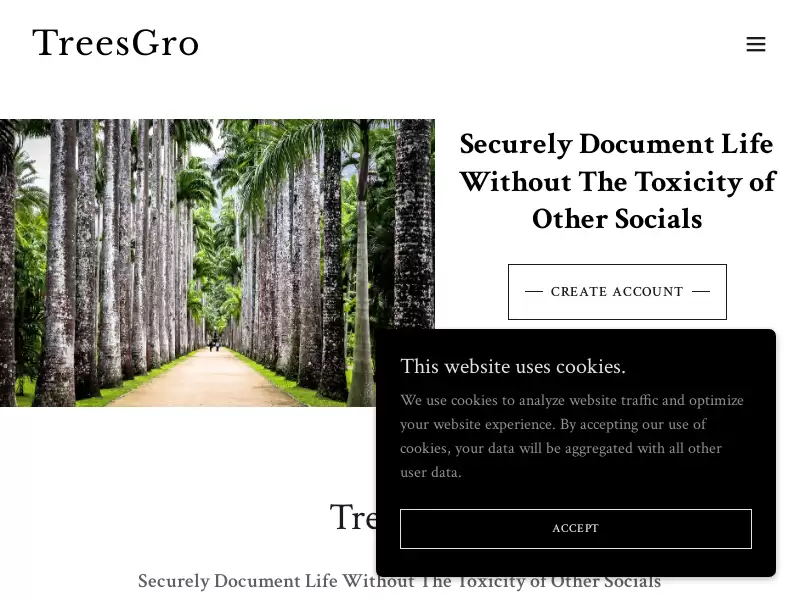 TreesGro : 安全记录生活，摆脱其他社交平台的毒性