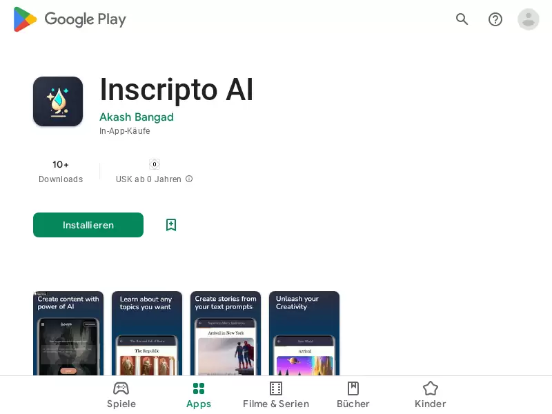 Inscripto AI : 获取创意内容和图像的AI应用