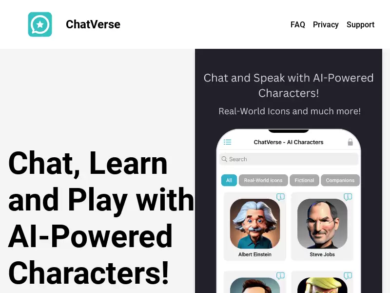 ChatVerse : 聊天、学习和玩乐的 AI 角色