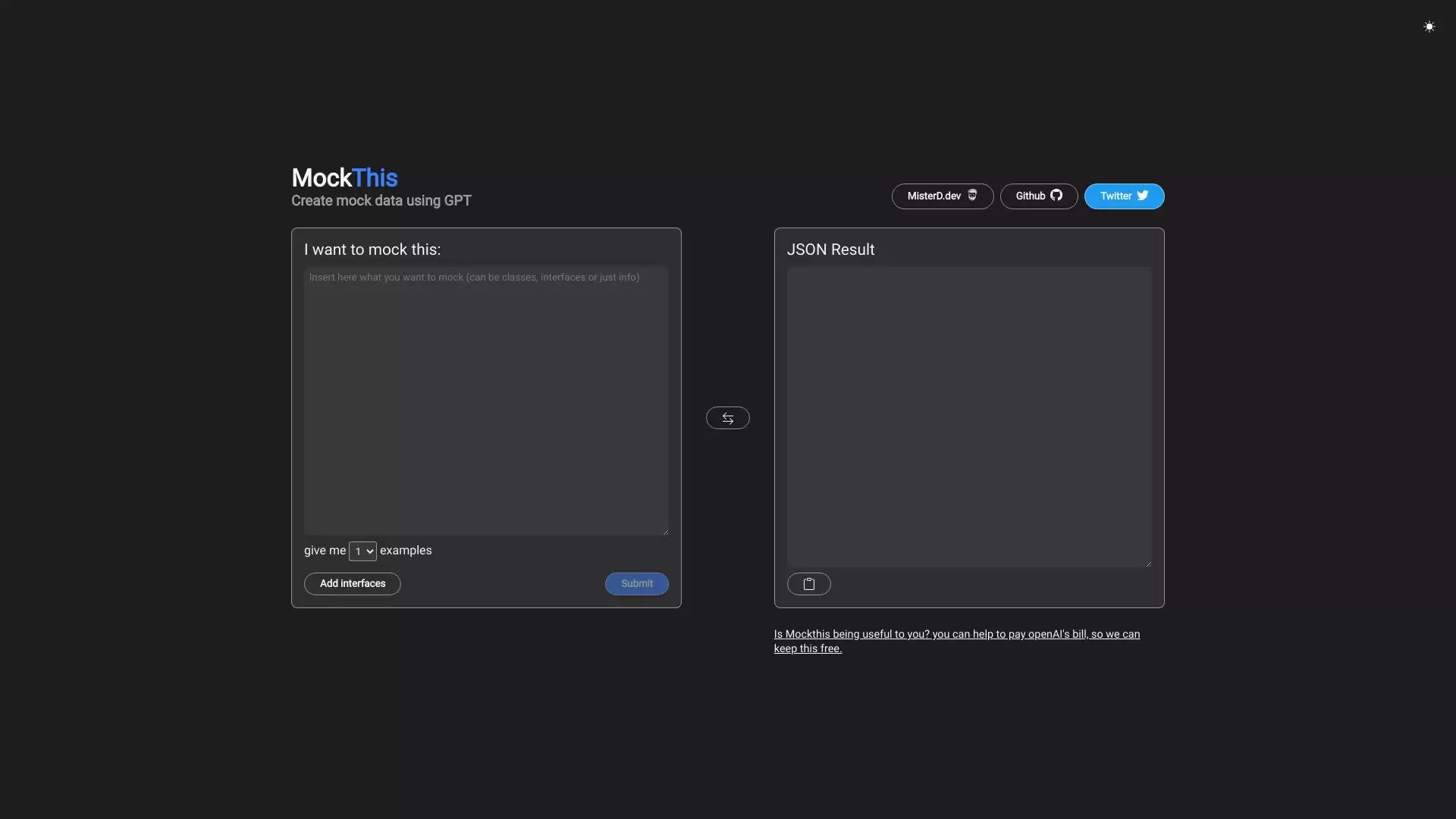 MockThis : 用AI创建模拟数据的工具