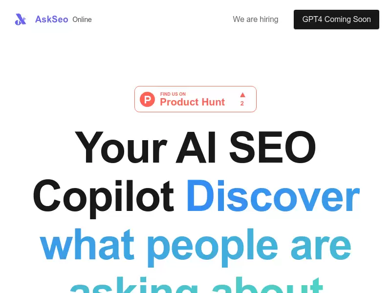 AI SEO Copilot by Askseo : AI驱动的SEO工具套件