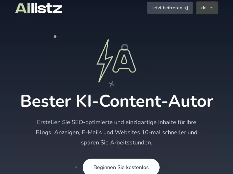 AiListz : AI内容创作与设计简化