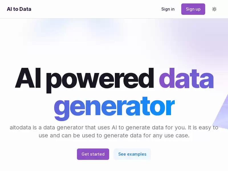 AI to Data : AI生成真实数据